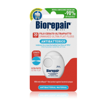 Biorepair Antibacterial Unwaxed Ultra Flat Floss